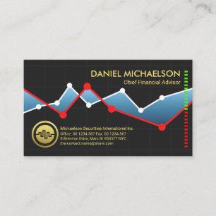 Creative Stock Share Graph Financial Money Market  Business Card