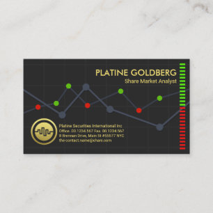 Creative Stock Share Market Graph Money Market  Business Card