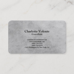 Creative Stone Wall Grey Trendy Plain Stylish Business Card