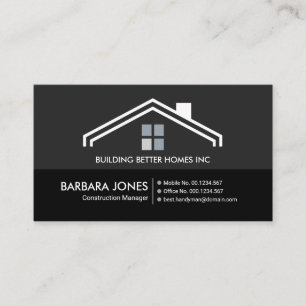 Creative Stylish Building Rooftop Handyman Builder Business Card