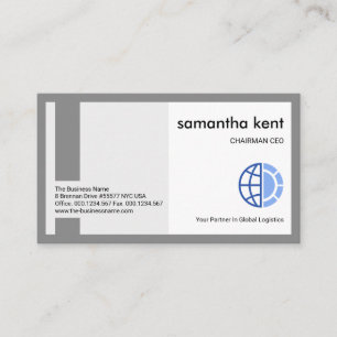 Creative Stylish Column Box Frame Founder CEO Business Card