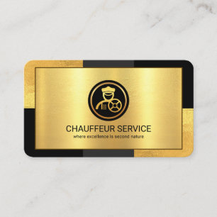 Creative Stylish Grey Gold Layers Driving Business Card