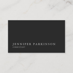 Creative Stylish Simple Plain Grey Professional Business Card