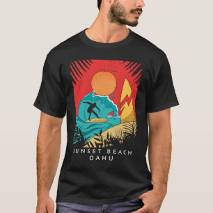 Creative Sunset Beach  Travel  Surf  Palm Tree  Oa T-Shirt