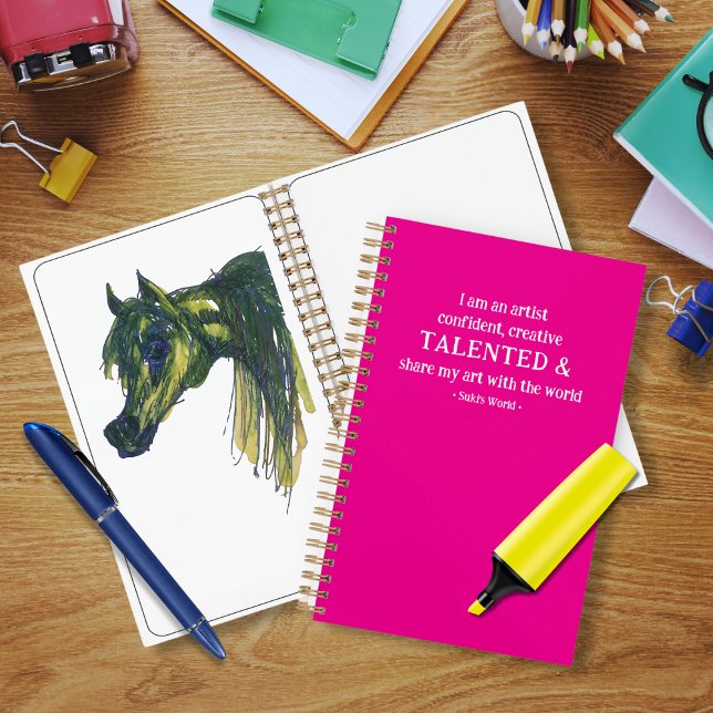 Creative Talented Artist Affirmation | Hot Pink Notebook (Creator Uploaded)