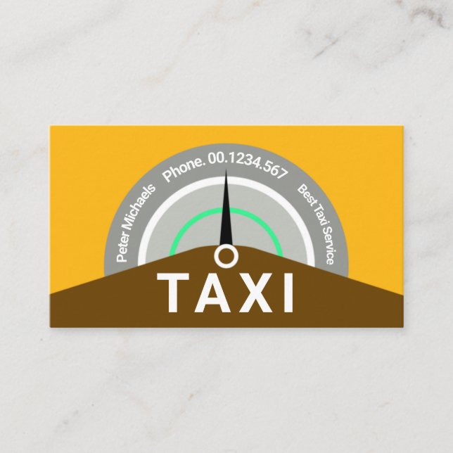Creative Taxi Car Speedometer Business Card (Front)