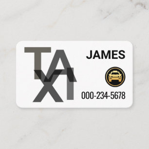 Creative TAXI Signage Driving Business Card