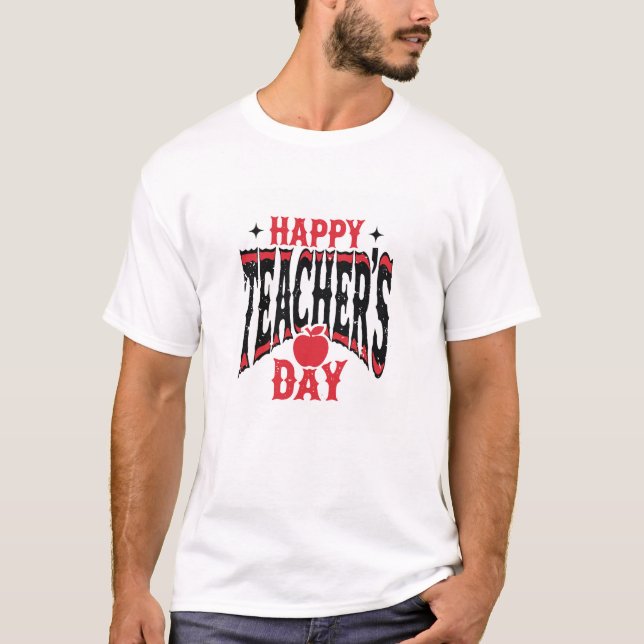 Creative Teachers Day Typography T-Shirt Design (Front)