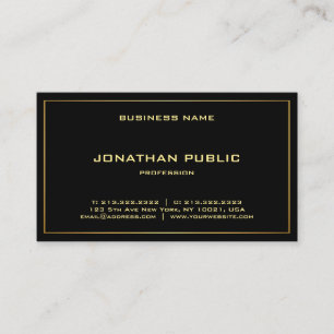 Creative Template Black Gold Professional Modern Business Card