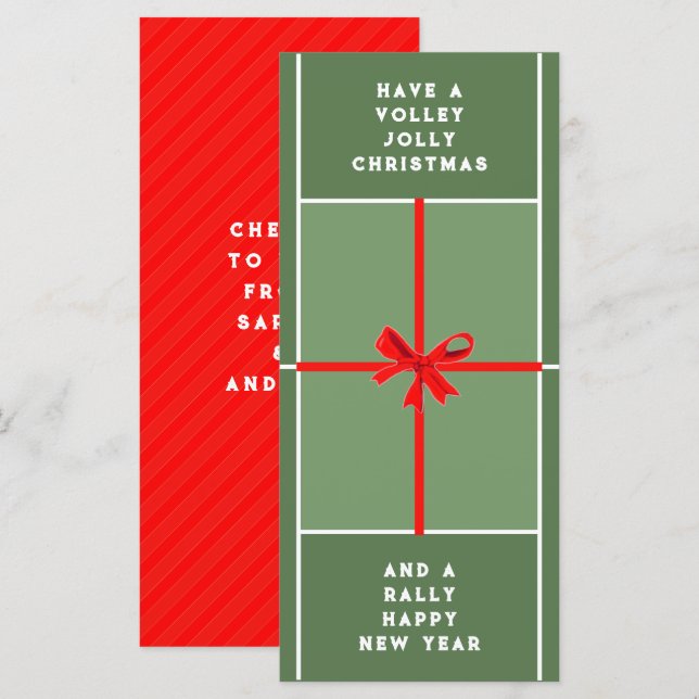 Creative Tennis Christmas Cards (Front/Back)