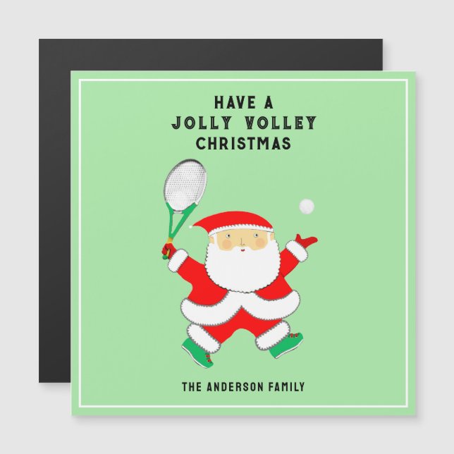 Creative Tennis Christmas Holiday Cards (Front/Back)