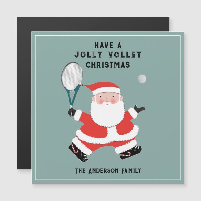 Creative Tennis Christmas Holiday Cards (Front/Back)
