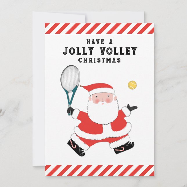 Creative Tennis Christmas Holiday Cards (Front)