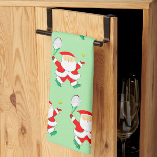 Creative Tennis Christmas Holiday Tea Towel