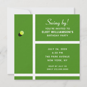Creative Tennis Party Invitation