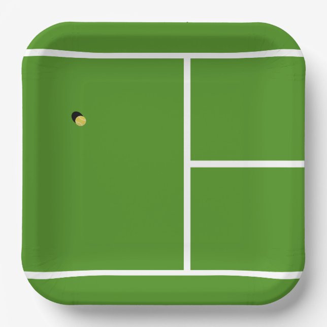 Creative Tennis Party Paper Plate (Front)