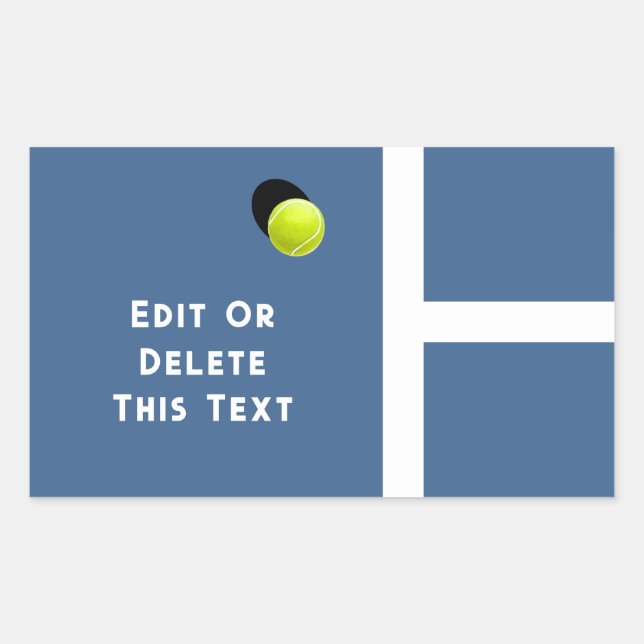 Creative Tennis Rectangular Sticker (Front)