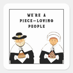 Creative Thanksgiving Square Sticker