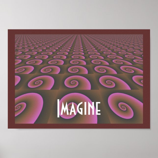 Creative Thinking Patterned Design - Imagine Poster (Front)