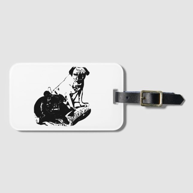 Creative Travels, Shaded Duo Luggage Tag (Front Horizontal)