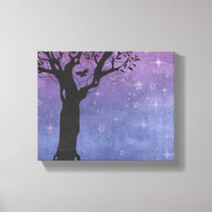 Creative Tree Silhouette Canvas Print