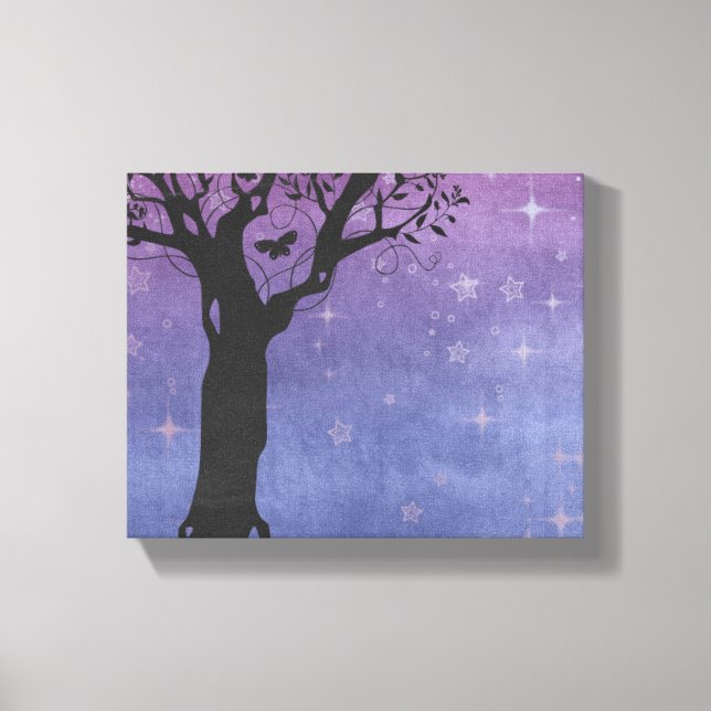 Creative Tree Silhouette Canvas Print (Front)