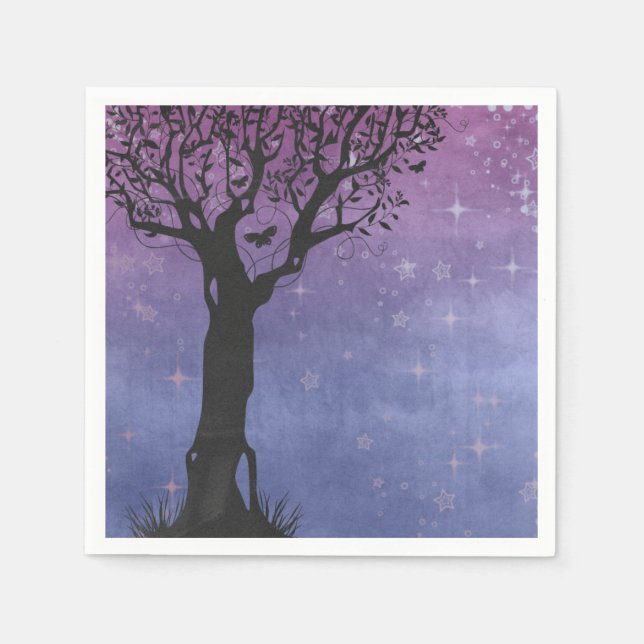 Creative Tree Silhouette Napkin (Front)