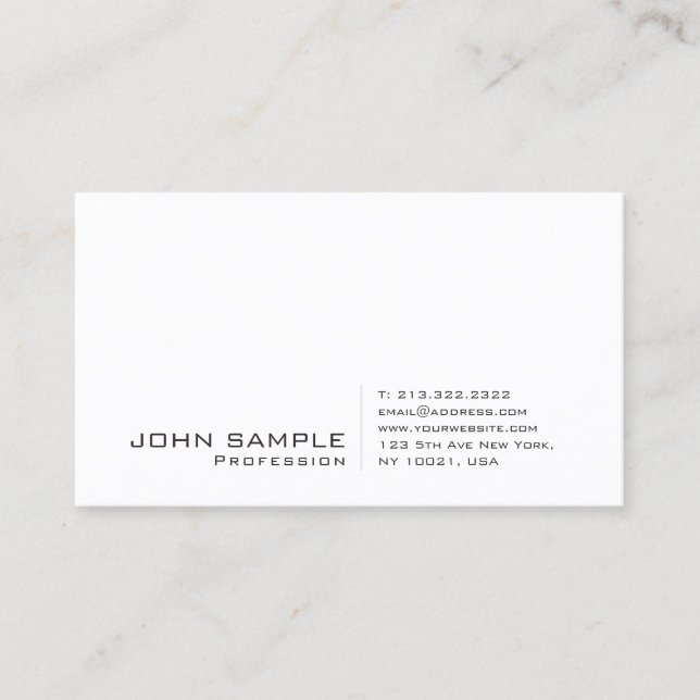 Creative Trendy Modern Professional Semi Gloss Business Card (Front)