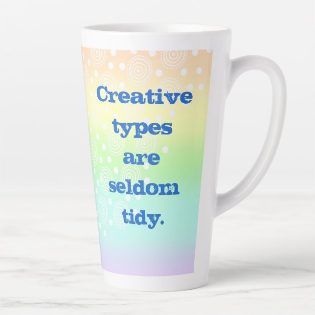 Creative Types are Seldom Tidy Pastel Rainbow Mug (Right)