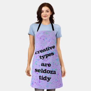 Creative Types are Seldom Tidy Purple Apron