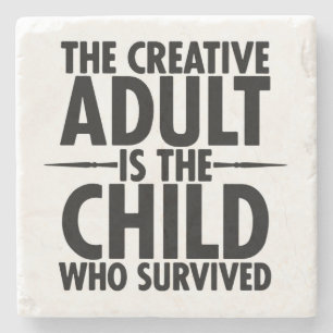 Creative Typography Motivational Quote Stone Coaster