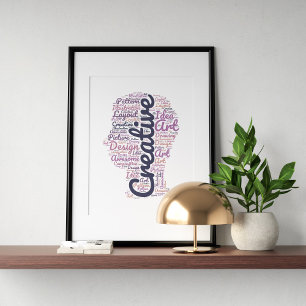 Creative Typography Poster. Modern Word Art  Poster
