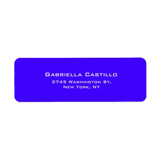 Creative Ultramarine Blue Plain Elegant Simple (Front)
