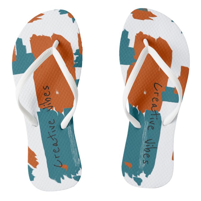 Creative Vibes Abstract Art Flip Flops (Footbed)