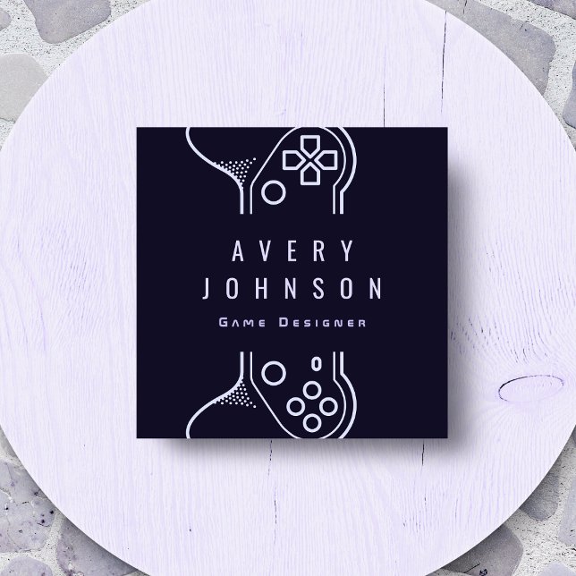 Creative Video Game Designer Gamer Game Tester  Square Business Card (Creator Uploaded)