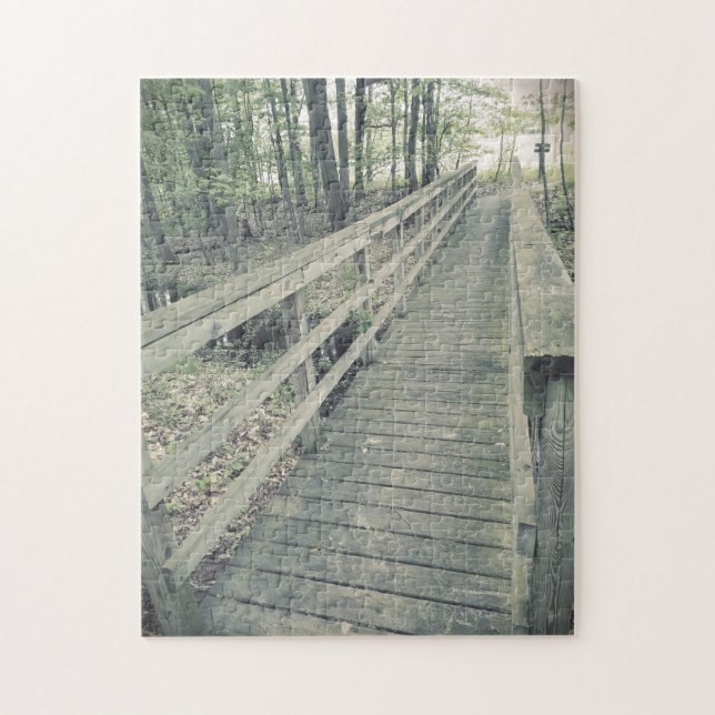 Creative vintage fall trail photo jigsaw puzzle (Vertical)