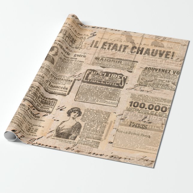Creative vintage style background. Paper texture.  (Unrolled)