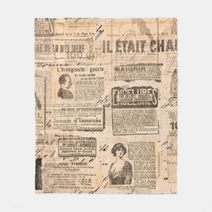 Creative vintage style background. Paper texture.  Fleece Blanket