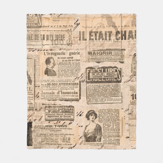 Creative vintage style background. Paper texture.  Fleece Blanket (Front)