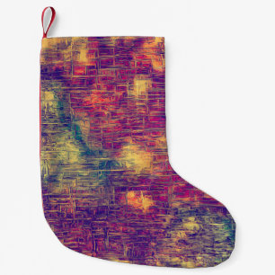 Creative vintage surface texture, close up grunge small christmas stocking