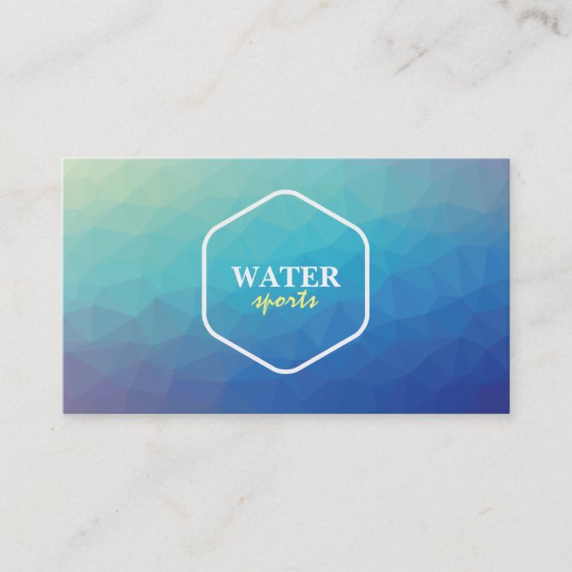 Creative water theme business card (Front)