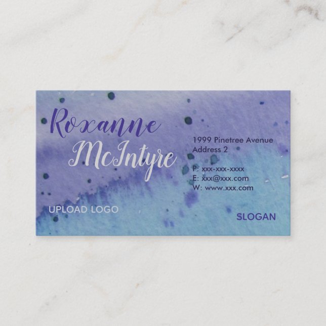Creative Watercolor Business Cards (Front)