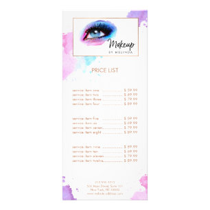 Creative Watercolor Eye Makeup Artist Rack Card
