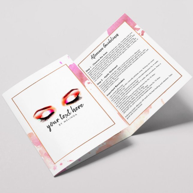 Creative Watercolor Eyebrows Microblading Brochure (Creator Uploaded)