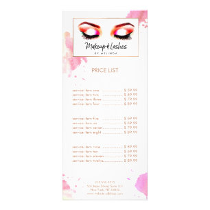 Creative Watercolor Eyes Makeup/Lashes Rack Card