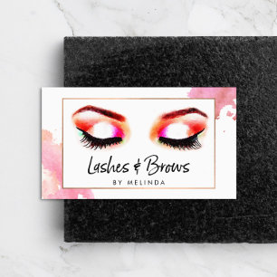 Creative Watercolor Lashes/Brows Business Card