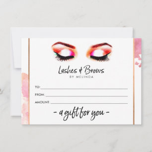 Creative Watercolor Lashes/Brows Gift Certificate