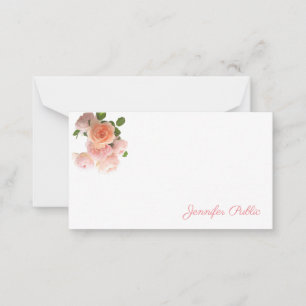 Creative Watercolor Roses Floral Pastel Colours Card