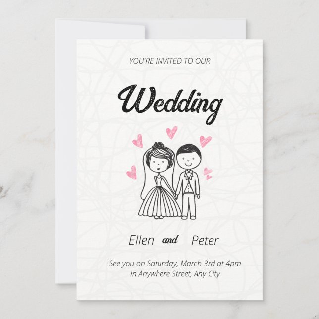 Creative wedding Invitation  (Front)