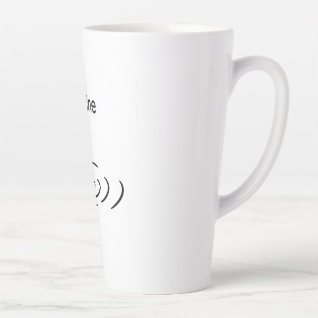 Creative, Whimsical, Minimalist Latte Mug (Right)